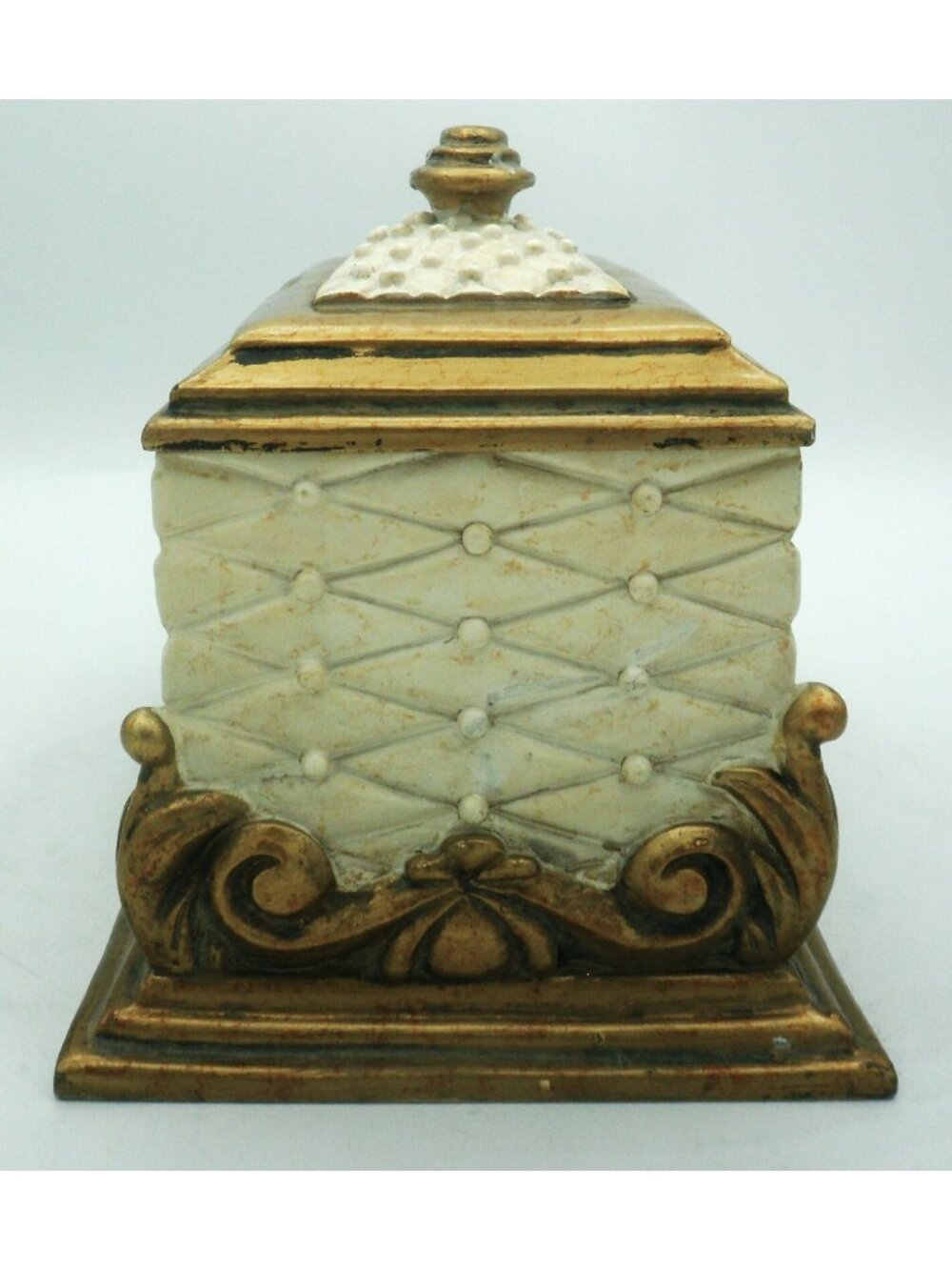 Hollywood Regency Style Weighted Ornate Jewelry Valet Dresser Box - Picture 2 of 11